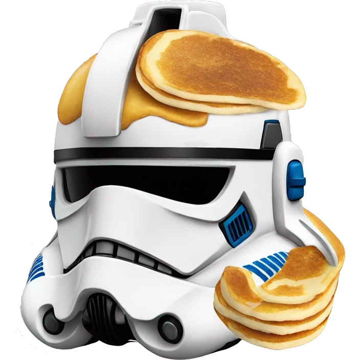Star Wars clone trooper helmet with pancakes on it emoji