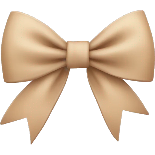 Beige bow emoji