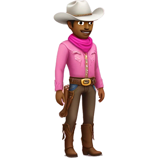 cowboy with a pink h emoji