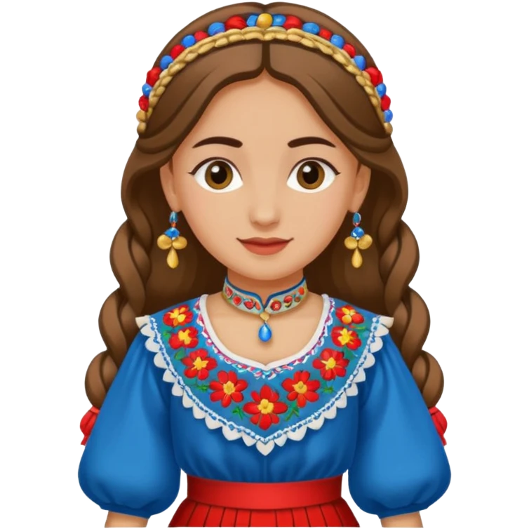Girl Serbian folklore dancing emoji