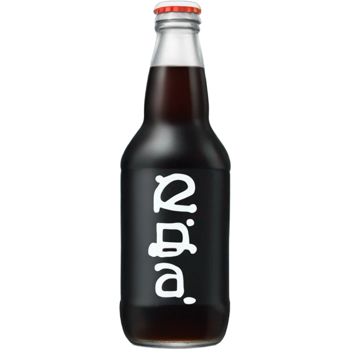 a bottle of dark soda with Baikal written on it. emoji
