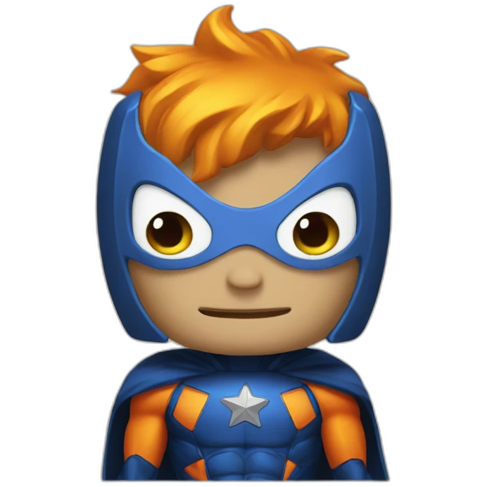 Superhero citrouille emoji
