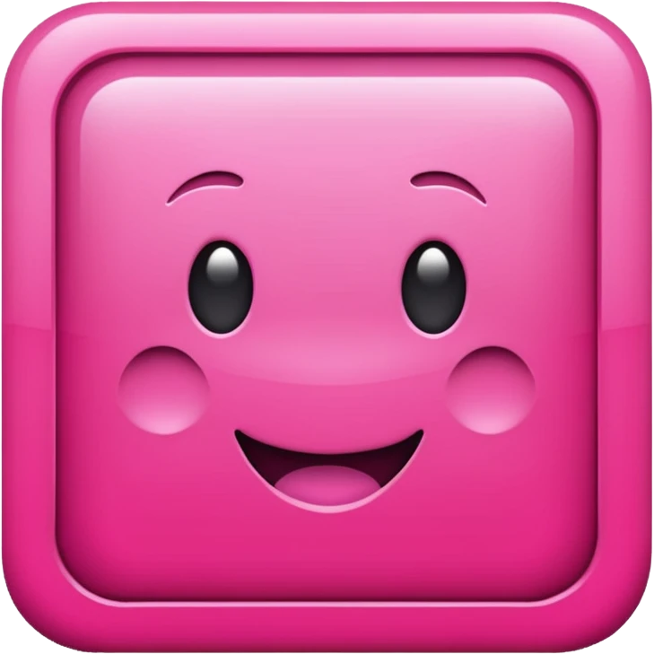 blank bright pink icon button emoji