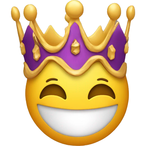Smile with crown on head emoji