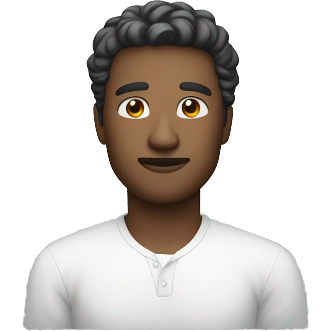 calm man in white shirt emoji