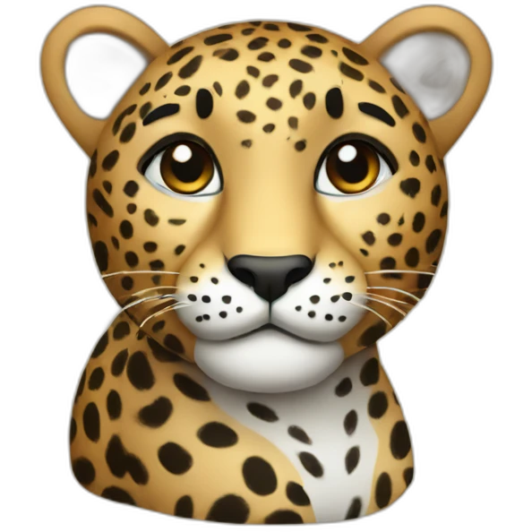 cute leopard emoji