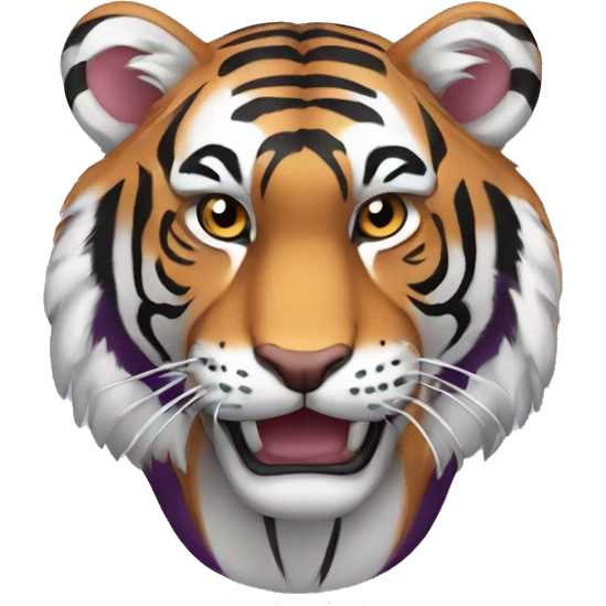 Tigre morado con garras emoji
