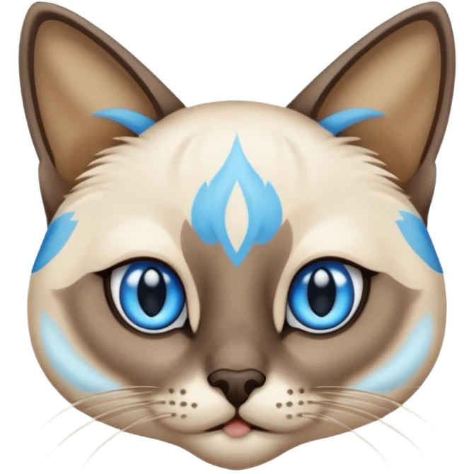 siamese cat with blue eyes emoji