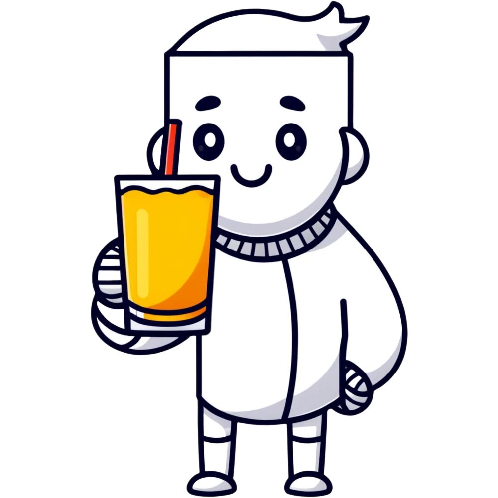 Person enjoying a refreshing drink emoji