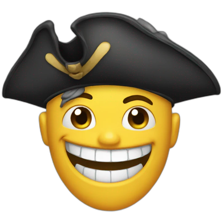 happy pirate face emoji