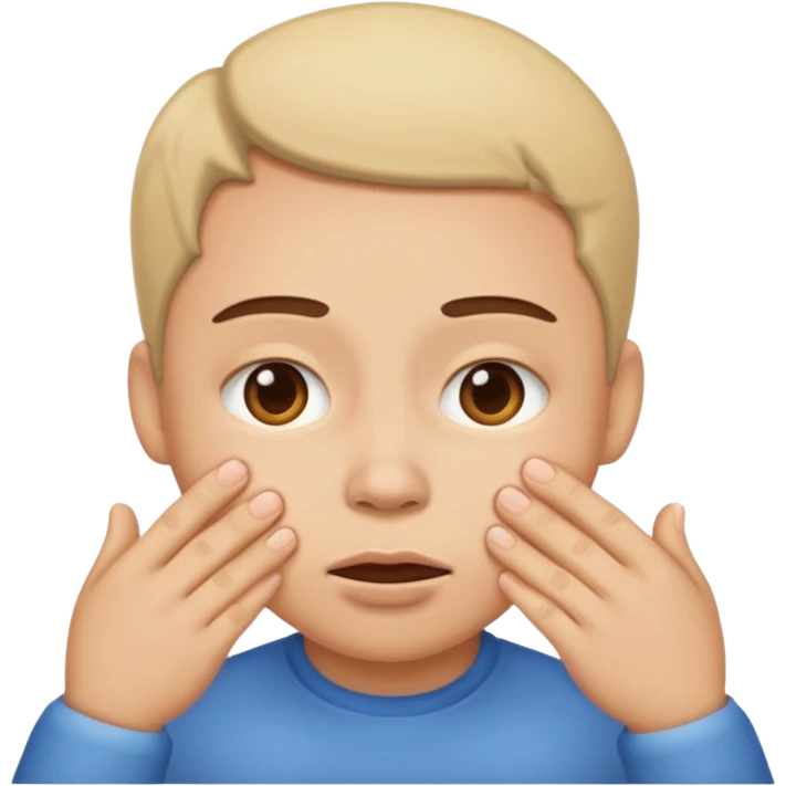 Une main qui tire les joues mais juste la main emoji