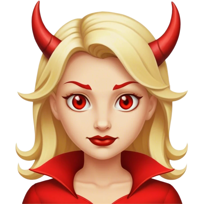 Blonde Lady devil  emoji