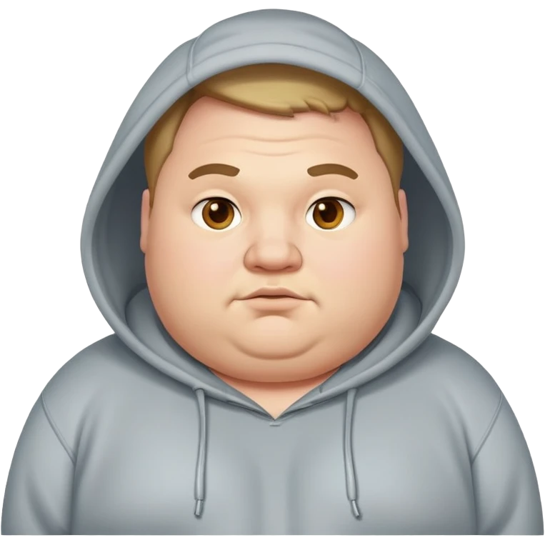 Fat guy wearing hoodie emoji