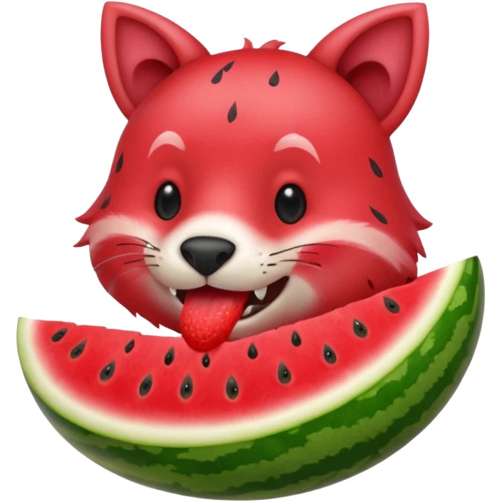 animal eating watermelon emoji