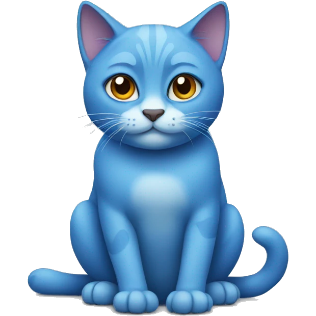 Blue cat emoji