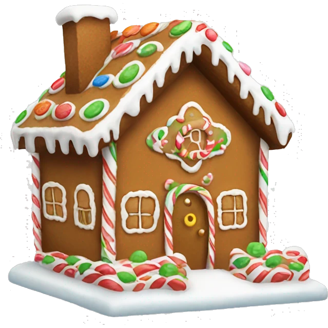 gingerbread house emoji