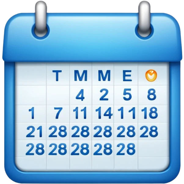 Blue calendar box  emoji
