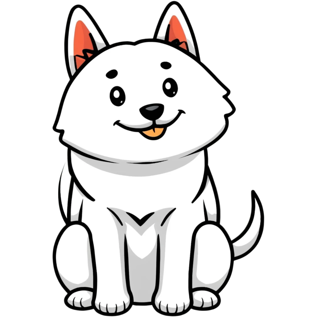 Happy cartoon dog emoji