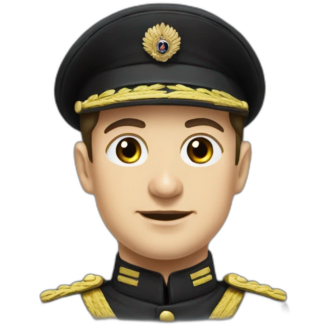 Vladimir Zelenskiy in 1939 black german military uniform emoji