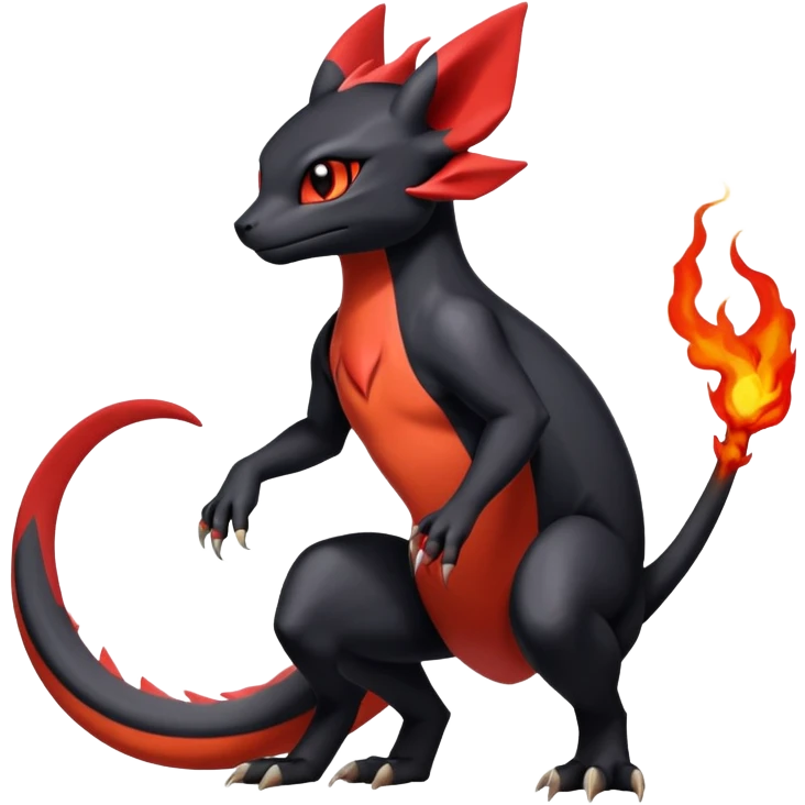 Salandit-Umbreon-Charmeleon-Fakémon-hybrid-creature (full body)  emoji