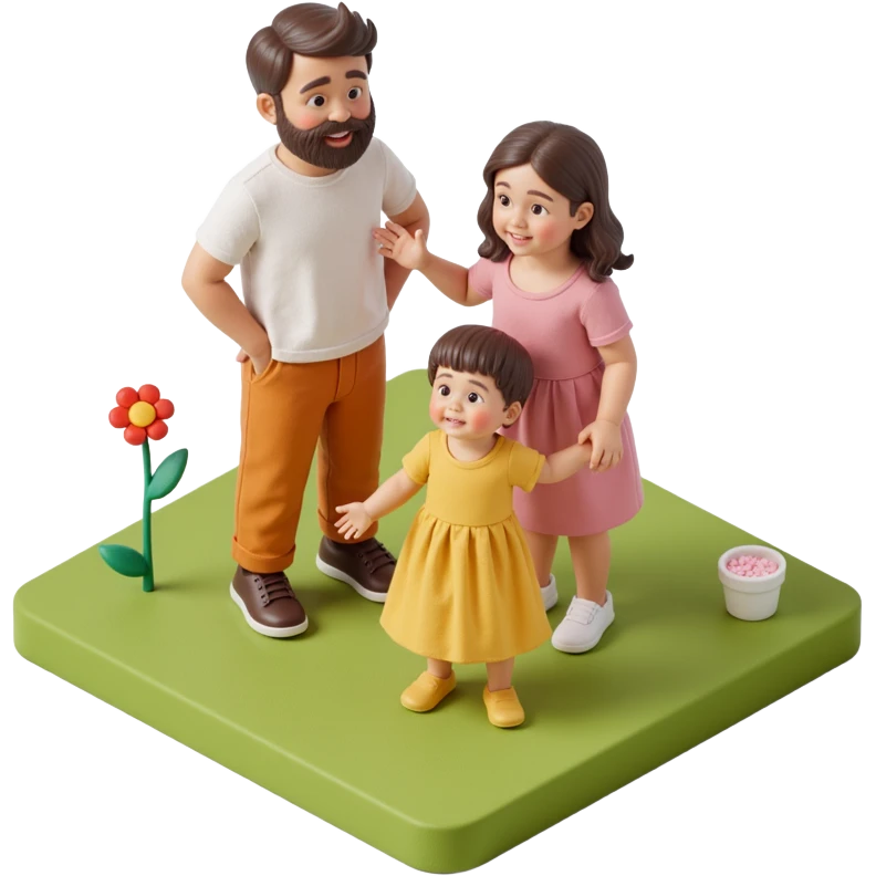 family photo in 3d emoji