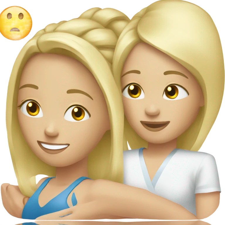 blonde gets massage emoji