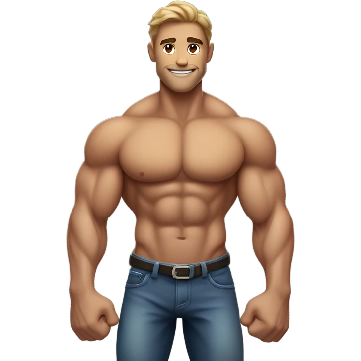 Giga Chad Flexing emoji