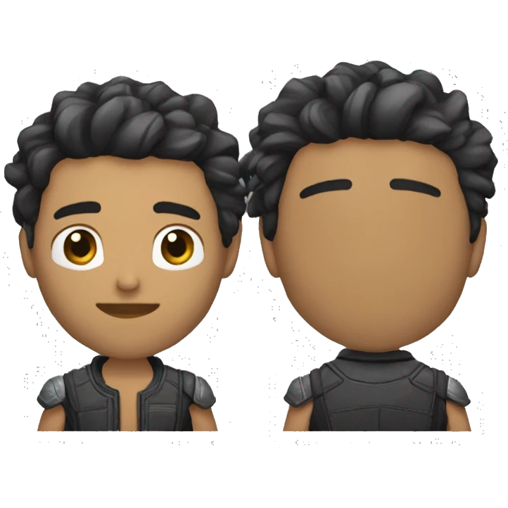 Persona hombre poco cabello morena fuerte emoji