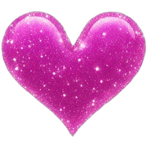 Glitter sparkle heart  emoji
