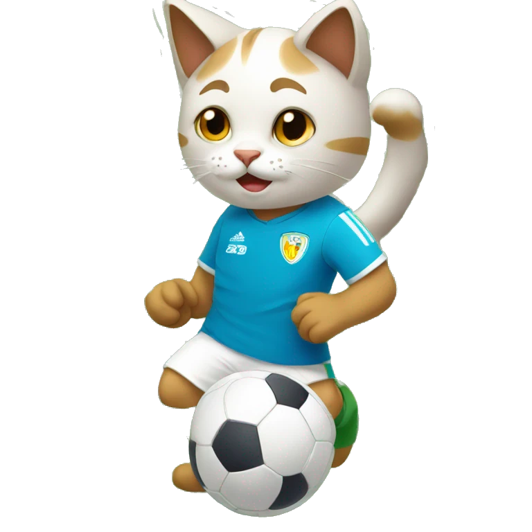 Gato jugando fútbol  emoji