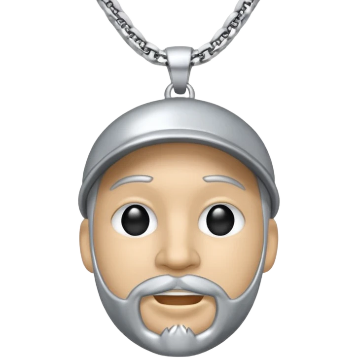 silver rapper necklace emoji