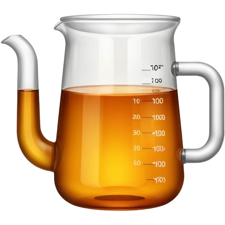 tea in a laboratory measuring cup emoji