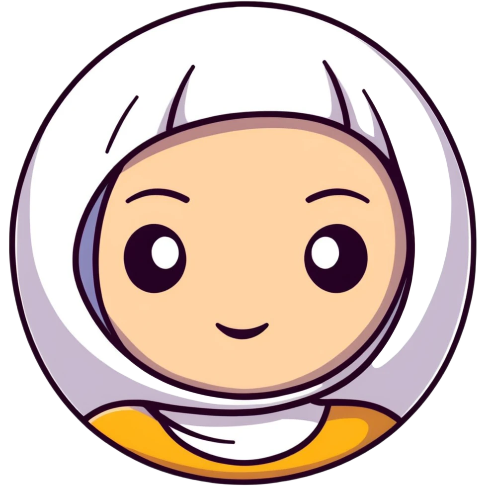 girl with narrow small eyes and big round face emoji