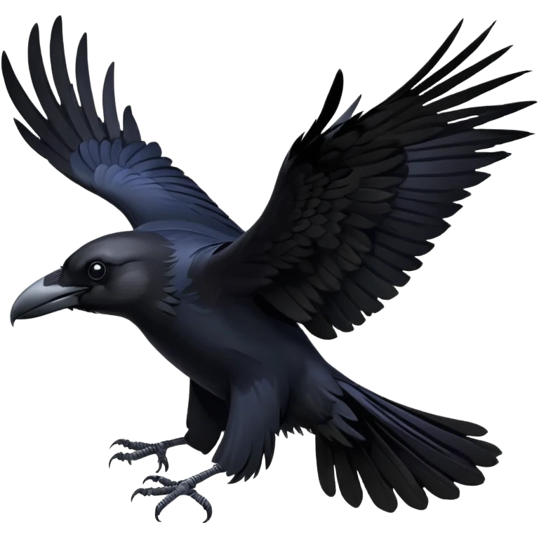 single raven in flight emoji