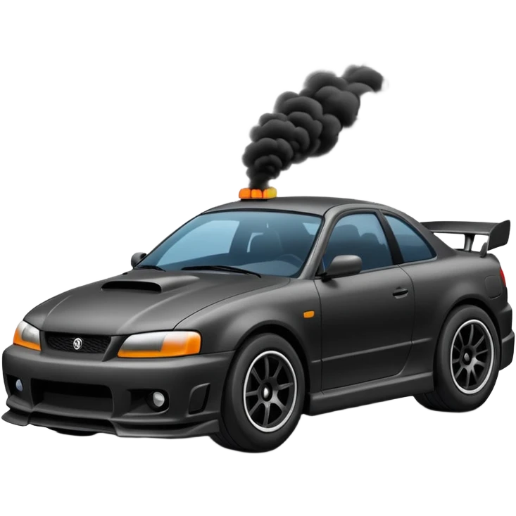 car drifitng on the road emoji