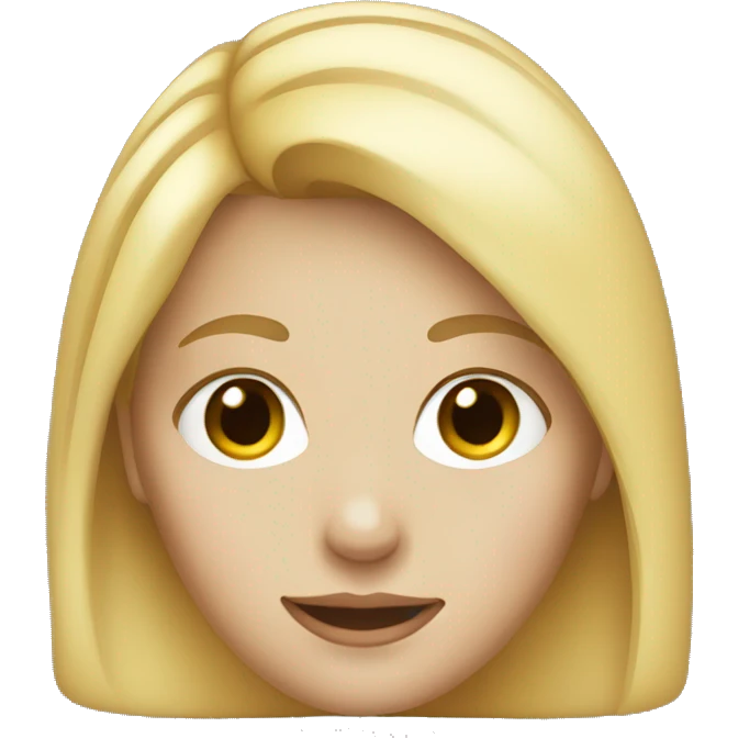 Blonde girl with spots on face emoji