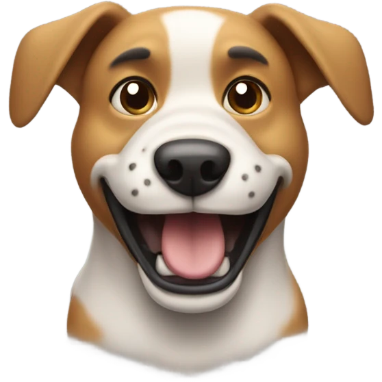 Dog with rugby ball emoji