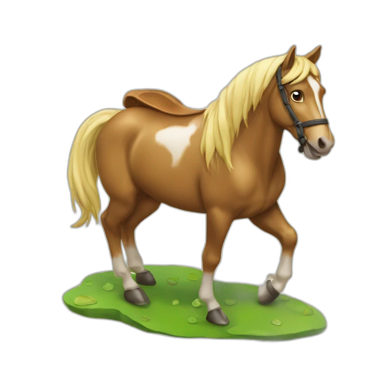 Cheval sur grenouille emoji