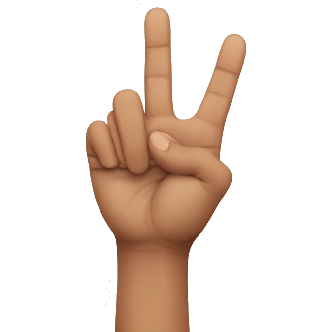 hand shows little finger as a sign of reconciliation emoji