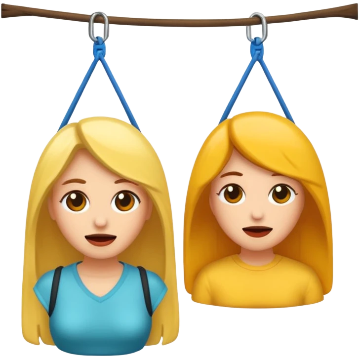 Two dead women hanging out emoji