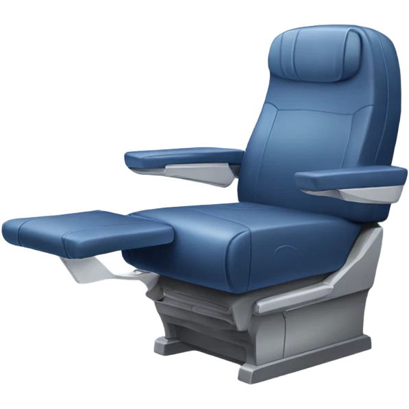 first class Airplane seat with leg rest emoji