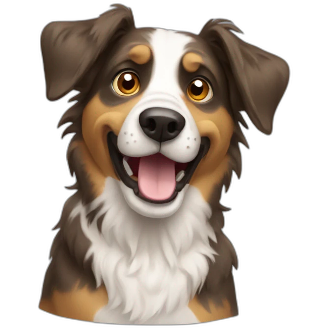Crazy Aussie dog emoji