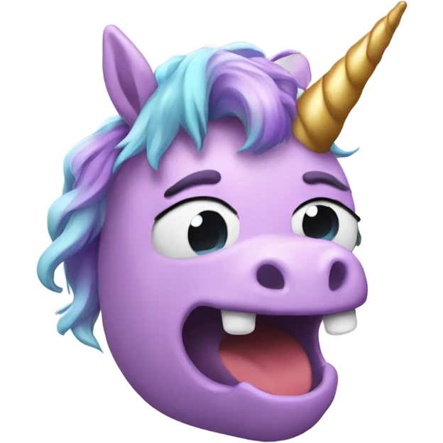 Unicornio vomitando emoji