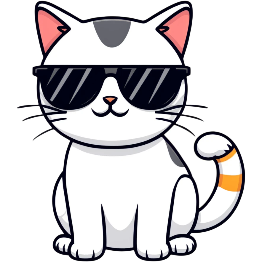 Cat with sunglasses emoji