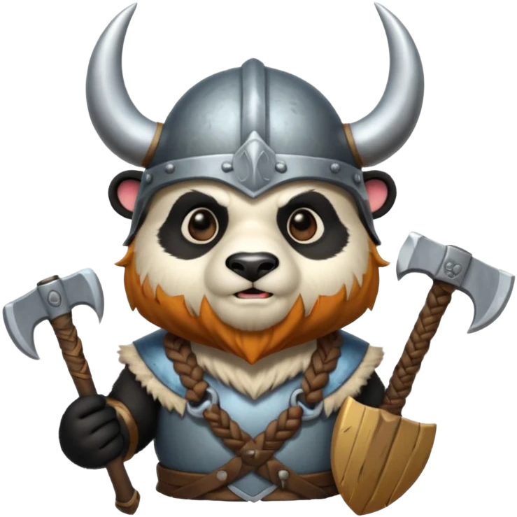 Panda Bear viking emoji