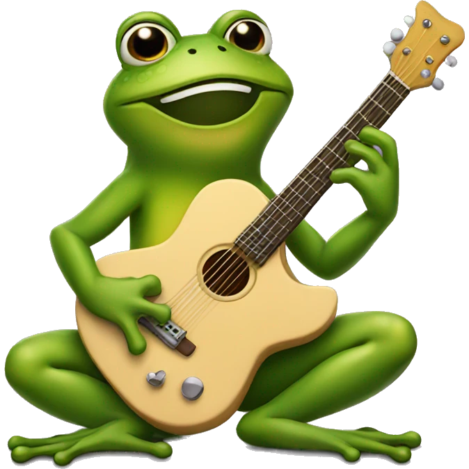 frog with guitar emoji