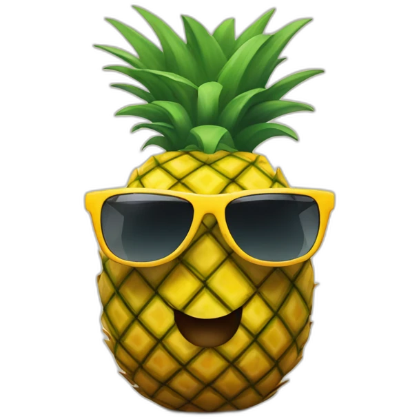 cool and stylish pineapple wearing sunglasses emoji