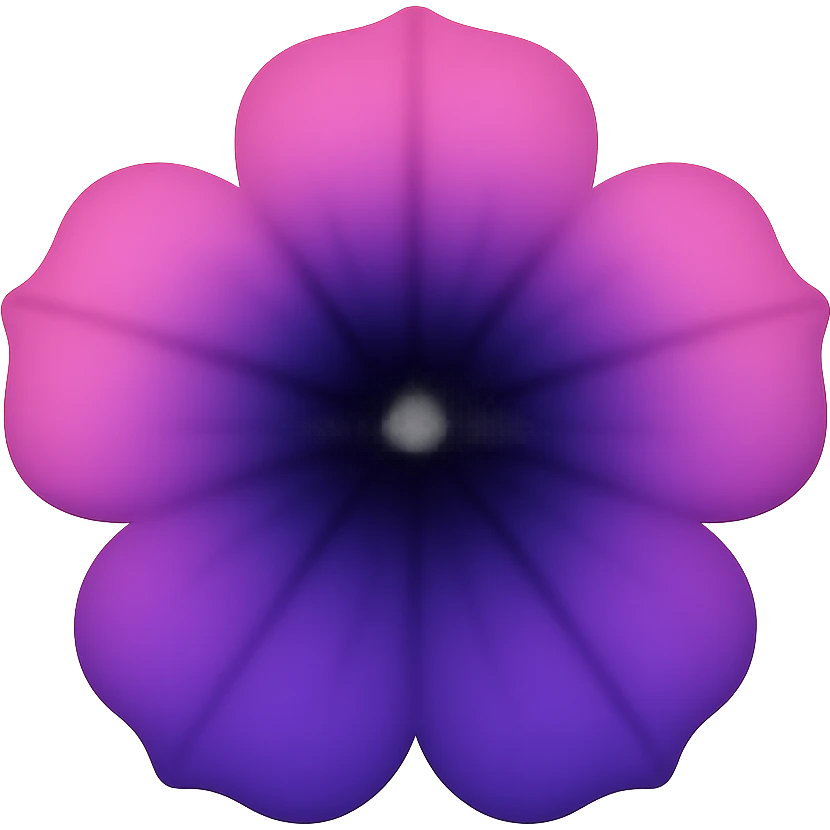 Pink-Violet-Indigo-Purple-Gradient Petuniaemoji    , remove background emoji