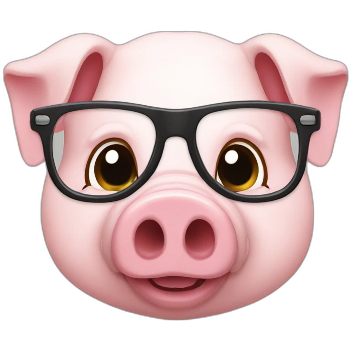 Lunettes tête de cochon emoji