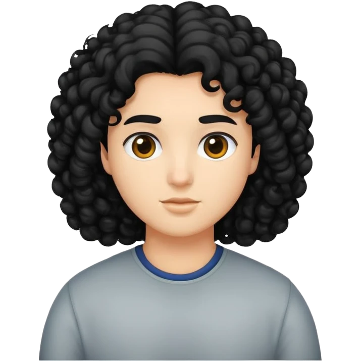 Black curly hair emoji